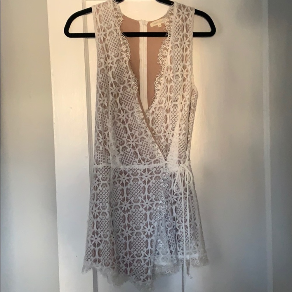 White lace romper